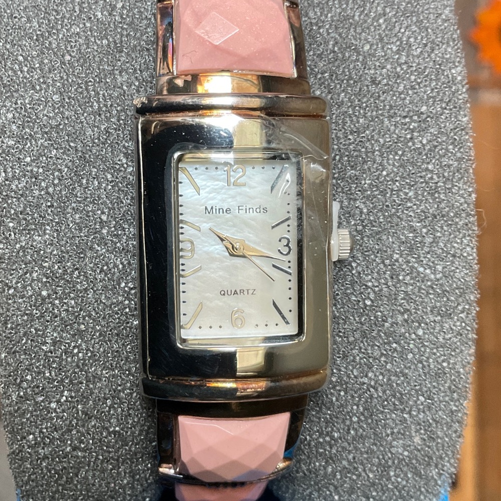 Mine Finds by Jay King Pink Opal and Silver Women's Watch
